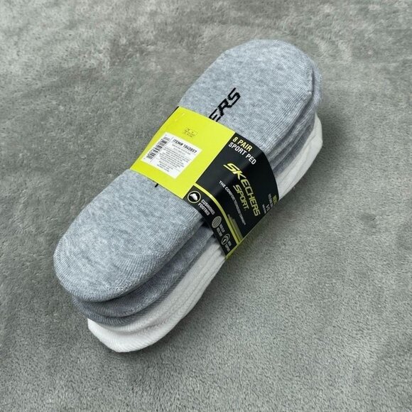Skechers Sport Mens 8-Pair Cushioned Socks Size 8-12 Non-Slip Arch Support a0038 - Picture 4 of 5